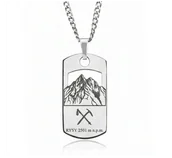 Łańcuchy męskie - Srebrny Nieśmiertelnik GÓRY RYSY 2501 m n.p.m. – Grawer - miniaturka - grafika 1