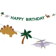 Dekoracje sali - PartyDeco Baner Happy Birthday Dino 3m - miniaturka - grafika 1