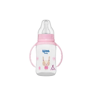 WEE BABY BUTELKA DO KARMIENIA PP 150ML 6M+ RÓŻOWY - Butelki dla niemowląt - miniaturka - grafika 1