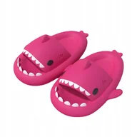 Skarpetki dla dzieci - GRUBE KLAPKI NA BASEN REKINY ANTYPOŚLIZGOWE KAPCIE SHARK CZERWONE RED 40-41 - miniaturka - grafika 1