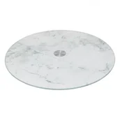 Tace i patery - 5five Simply Smart Szklana taca obrotowa Biały Marmur 32 cm - miniaturka - grafika 1