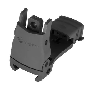 MFT - Celownik przeziernikowy Back Up Polymer Flip Up Rear Sight - Czarny - BUPSWR-BL - Amunicja i osprzęt ASG - miniaturka - grafika 1