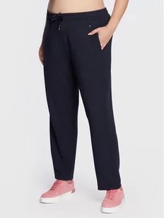 Tommy Hilfiger Curve Spodnie dresowe WW0WW32825 Granatowy Relaxed Fit - Spodnie sportowe damskie - miniaturka - grafika 1