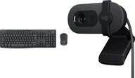 Zestawy myszka + klawiatura - Logitech MK370 Combo for Business 920-012077 + Brio 100 960-001585 - miniaturka - grafika 1