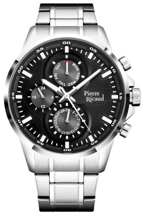 Zegarek męski Pierre Ricaud P97034.5114QF srebrny