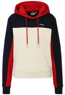 FILA Damska bluza z kapturem Biebertal, Black Iris, XL - Bluzy damskie - miniaturka - grafika 1