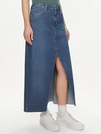 Spódnice - Lee Spódnica jeansowa 112349007 Niebieski Loose Fit - miniaturka - grafika 1