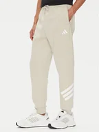 Spodnie sportowe męskie - adidas Spodnie dresowe Future Icons 3-Stripes JW7092 Beżowy Regular Fit - miniaturka - grafika 1