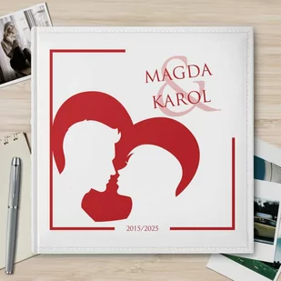 Duży album na zdjęcia z nadrukiem dla pary na ślub rocznicę par - Albumy fotograficzne - miniaturka - grafika 1