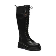 Kozaki damskie - Kurt Geiger Skórzane oficerki Chelsea Combat - miniaturka - grafika 1