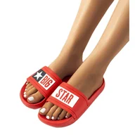 Klapki i japonki damskie - Czerwone klapki damskie Big Star DD274A267 - miniaturka - grafika 1