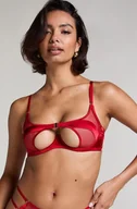 Biustonosze - Hunkemöller Nieusztywniany biustonosz z fiszbinami Vienna Czerwony - miniaturka - grafika 1