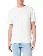 Koszulki męskie - TOM TAILOR Denim Męski t-shirt 1035845, 31579, biały, mały kształt, XL, 31579 - White Small Shapes Print, XL - miniaturka - grafika 1