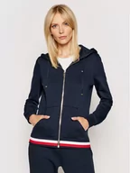 Bluzy damskie - Tommy Hilfiger Bluza Heritage Zip-Through WW0WW24971 Granatowy Regular Fit - miniaturka - grafika 1