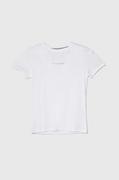 Koszulki dla chłopców - Pepe Jeans t-shirt bawełniany dziecięcy DAVIDE TEE kolor biały gładki - miniaturka - grafika 1