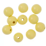 Dekoratorstwo - Koraliki Drewniane, Kulki, 2,5 Cm, Żółte, 10 Szt. Dpcraft - miniaturka - grafika 1