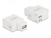 Pozostałe akcesoria sieciowe - DeLOCK Keystone Module USB Type-A Charging Port 2.1 A white, Flat, White, USB A, Terminal, Female, Female 87791 - miniaturka - grafika 1