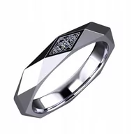 Pierścionki - SREBRNA OBRĄCZKA PIERŚCIONEK ŚLUBNA STAL 316L r.17 - miniaturka - grafika 1
