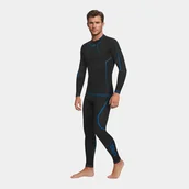 Pozostała odzież narciarska - Bielizna termoaktywna męska Alpinus Lillehammer Set czarno-niebieska zimowa odzież L - miniaturka - grafika 1