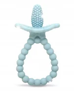 Gryzaki dla dzieci - RAZBABY GRYZAK SILIKONOWY NA ZĄBKOWANIE DLA NIEMOWLĄT MALINA 3M+ - miniaturka - grafika 1