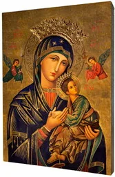 Matka Boża Nieustającej Pomocy - obraz religijny na desce lipowej - Ikony i obrazy sakralne - miniaturka - grafika 1