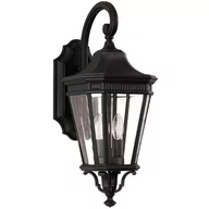 Lampy ogrodowe - Feiss COTSWOLD LANE FE/COTSLN2/M BK kinkiet 2x60W E14 - miniaturka - grafika 1