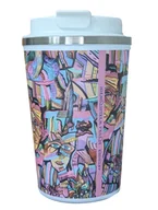 Kubki termiczne - kubek termiczny 350 ml z grafiką różowy - miniaturka - grafika 1