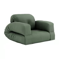 Fotele - Fotel rozkładany z zielonym obiciem Karup Design Hippo Olive Green - miniaturka - grafika 1