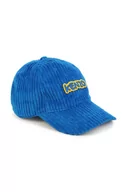 Czapki dla dzieci - Kenzo Kids czapka z daszkiem bawełniana dziecięca kolor niebieski z aplikacją - Kenzo kids - miniaturka - grafika 1
