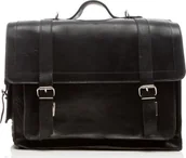 Teczki i aktówki - Belveder Plecak torba 2w1 skórzany vintage czarny BR9 - miniaturka - grafika 1
