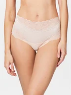 Majtki damskie - Chantelle Figi klasyczne z wysokim stanem Soft Stretch C11G80 Beżowy - miniaturka - grafika 1