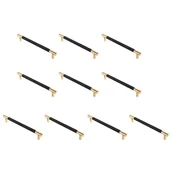 Zawiasy, okucia i inne akcesoria - Uchwyty meblowe radełkowane, uchwyty do szafek kuchennych, uchwyty do szuflad, rozstaw osi 160 mm, 10 sztuk (złote + czarne) - miniaturka - grafika 1