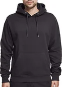 Bluzy męskie - Urban Classics Męska bluza z kapturem Basic Terry Hoodie, Black (Black 0007), 4XL - miniaturka - grafika 1