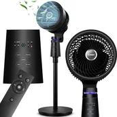 Wentylatory - Wentylator stojący wiatrak podłogowy cichy 3 tryby Cronos BL-XHS-3D Czarny - miniaturka - grafika 1