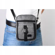 Nerki - Mała Saszetka Torba Na Ramię Listonoszka Męska Szara Pako Jeans - miniaturka - grafika 1