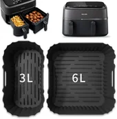 Formy do ciast - 2x SILIKONOWA FOREMKA DO FRYTKOWNICY BEZTŁUSZCZOWEJ WKŁAD AIR FRYER PHILIPS - miniaturka - grafika 1