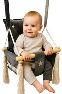 Leżaczki i huśtawki - Szara huśtawka dla dziecka Z7-M77 - miniaturka - grafika 1