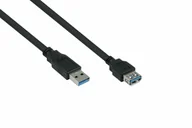 Kable USB - Kabel USB Alcasa kabelmeister USB3.0 Verläng. A St.-A Bu. UL schwarz 3m - miniaturka - grafika 1