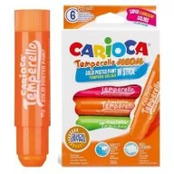 Przybory szkolne - Carioca Farby w sztyfcie temperello neon 6 kolorów - miniaturka - grafika 1