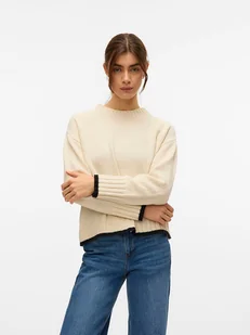 Vero Moda Sweter w kolorze beżowym - Swetry damskie - miniaturka - grafika 1