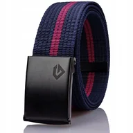 Paski - Parciany Pasek do spodni męski GRANAT + RÓŻ GARCIO - miniaturka - grafika 1