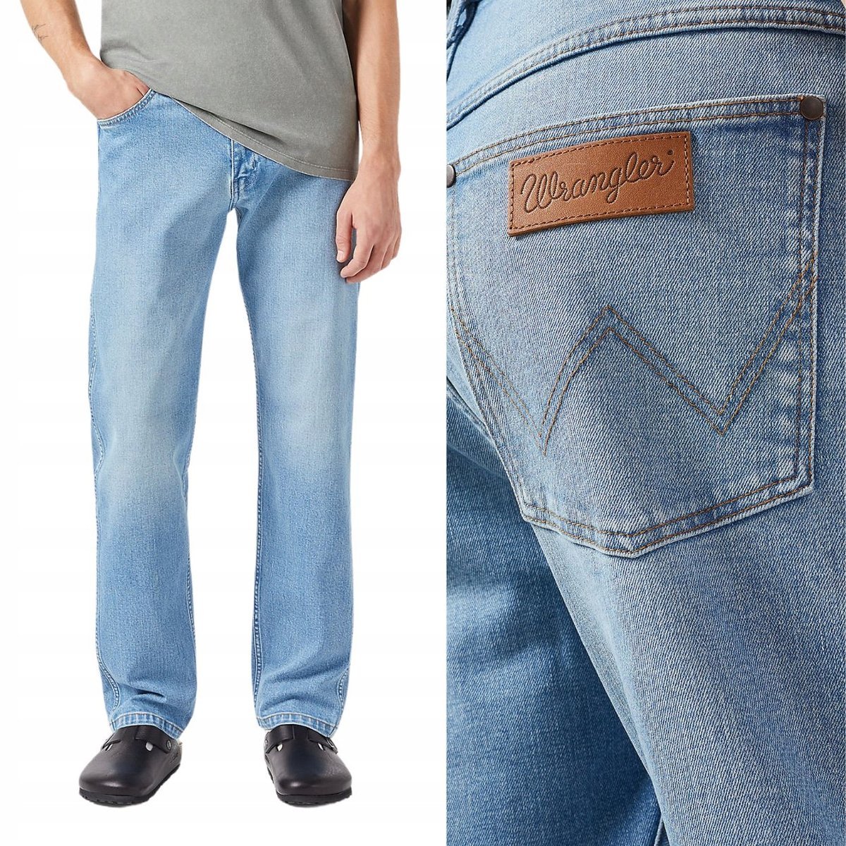 Wrangler FRONTIER Clever DżINS proste luźne spodnie jeansowe W31 L32