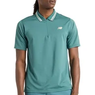 Koszulki męskie - Koszulka męska New Balance MT41402NUS - zielona - miniaturka - grafika 1