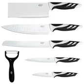 Noże kuchenne - CECOTEC Zestaw noży Cecotec 6 Set White (1023) Swiss Chef Knives 6 szt. Biały - miniaturka - grafika 1