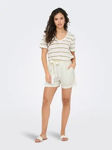 JDY Szorty w kolorze kremowym - Spodenki damskie - miniaturka - grafika 1