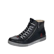 Botki damskie - Rieker Damskie sztyblety Z1233, Czarny 00, 38 EU - miniaturka - grafika 1