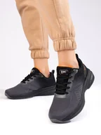 Buty sportowe damskie - Sportowe buty damskie czarno-szare DK - miniaturka - grafika 1