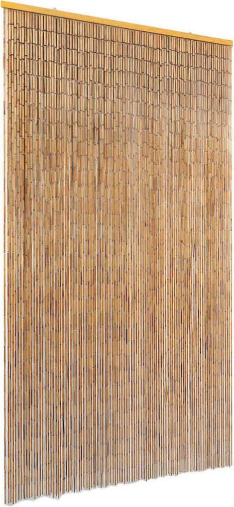 The Living Store zasłona do drzwi przeciw owadom bambusowa 100 x 200 cm