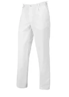 Spodnie męskie - BP 1359-686-21-58n spodnie męskie, z fałdami i kieszeniami, 230,00 g/m² mieszanka materiału ze stretchem, białe, 58n - miniaturka - grafika 1