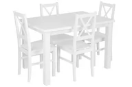 Stoły z krzesłami - Zestaw Biały Stół 100x70 + 4 Krzesła Twarde Siedzisko Z070 - miniaturka - grafika 1